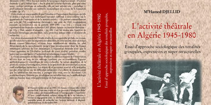 Présentation de l’ouvrage « L’activité théâtrale en Algérie » le 21 janvier à Oran