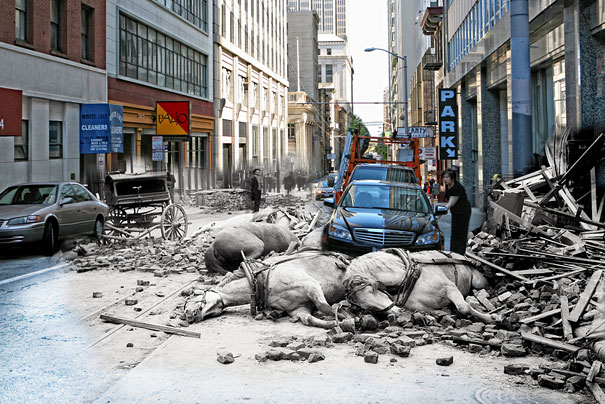 San Francisco après le célèbre tremblement de terre en 1906-2010