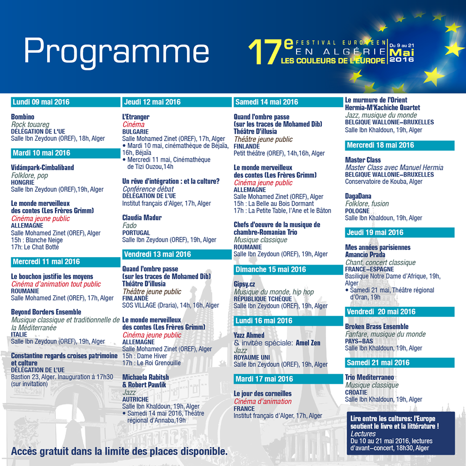 festival européen à Alger 2016