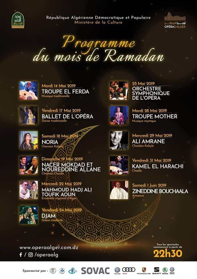 Opéra Alger programme Ramadan